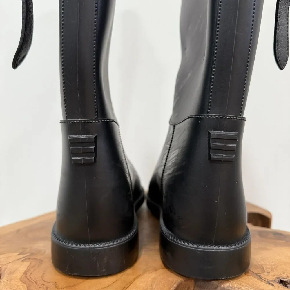 Burberry Rubber Knee-High Rain Boots Women's Size EU 39 US 9 - Picture 9 of 16